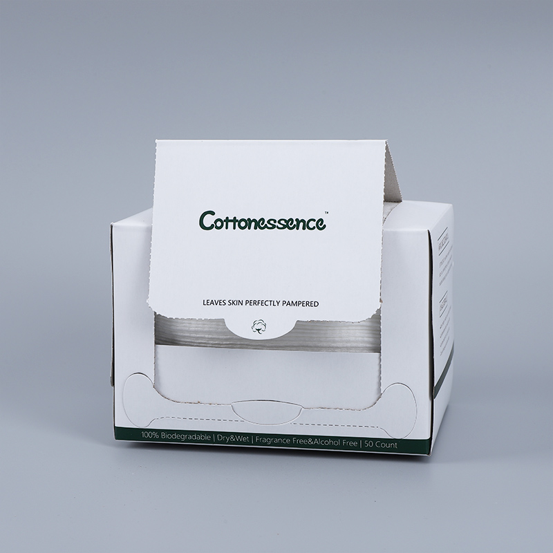 Paper Box Viscose Polyester Cotton Facial Tissue for Cosmetic